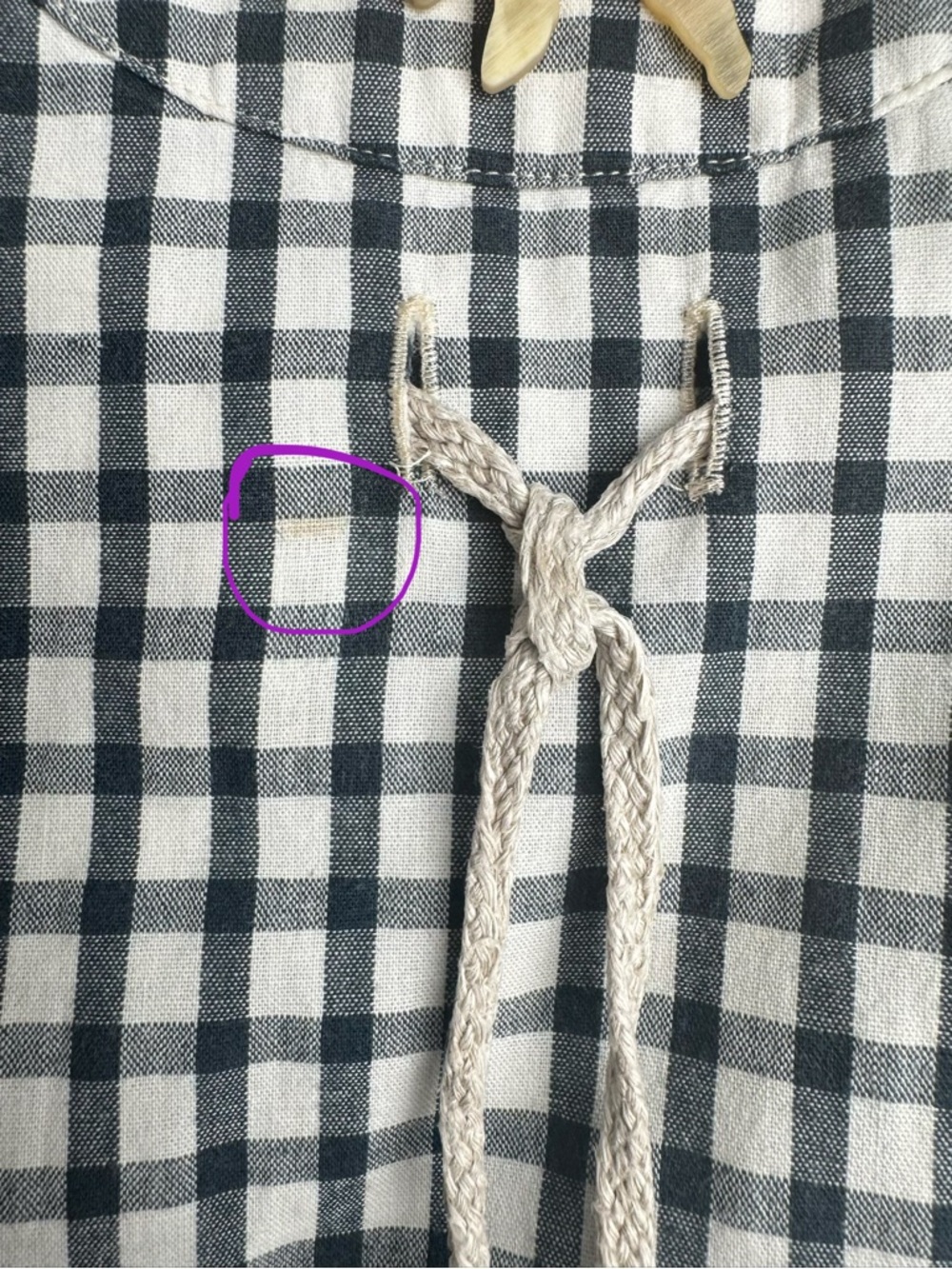 Sportalm Black & White Gingham unique Button-Up Top US 10 Cottagecore Indie - Picture 8 of 8